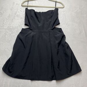 Anthropologie MYNE Silk Dress Womens 6 Little Black Sleeveless Side‎ Cutouts NEW